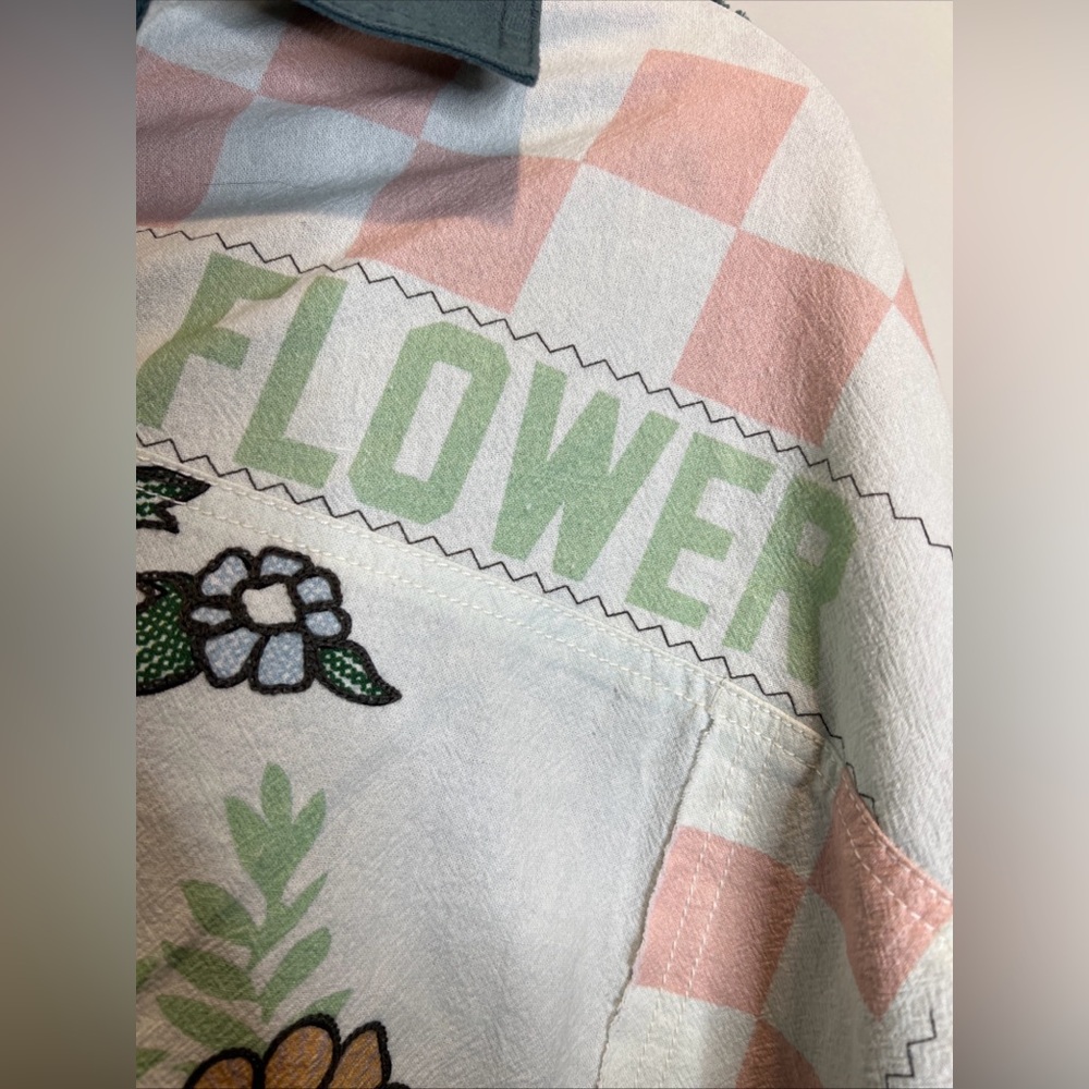 We The Free People Pressed In Flowers Whimsical Utility Kimono Jacket XL - Picture 8 of 11